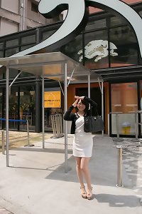 fabulous japanese bombshell getting her hairless fuckbox ate while wearing short mini-skirt and lingerie